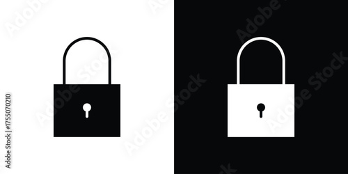 Lock icon. filled flat sign concept and web design