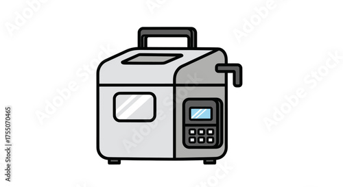 Cable Crossover Machine Gym Equipment Flat Design Illustration.