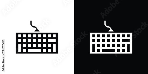 Keyboard icon. filled flat sign concept and web design