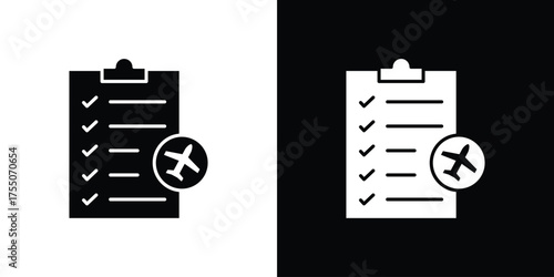 Itinerary icon. filled flat sign concept and web design