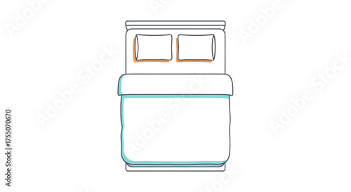 Simple Illustration of a Sharp Kitchen Chefs Knife.