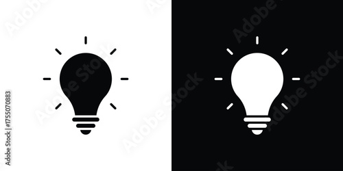 Idea icon. filled flat sign concept and web design