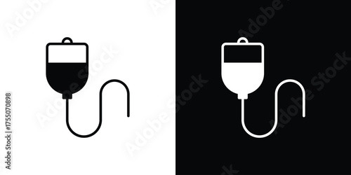 IV bag icon. filled flat sign concept and web design