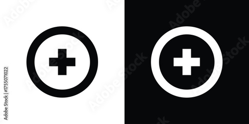 Hospital sign icon. filled flat sign concept and web design