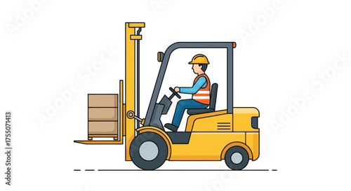 Modern mid-century display cabinet with shelves a minimalist line art illustration.