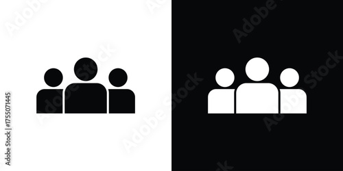 Group icon. filled flat sign concept and web design
