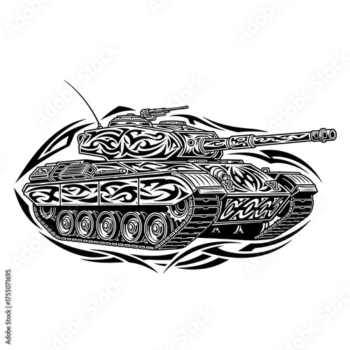 Bold tribal tank design ready for your next project - powerful, edgy, and unforgettable statement for apparel, branding, and more, perfect for edgy marketing.
