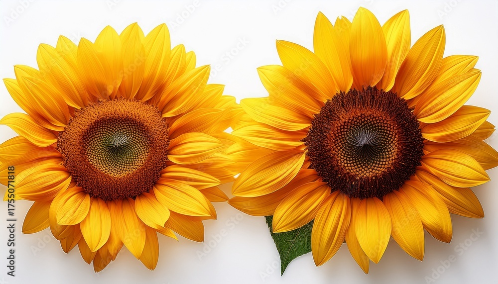 Obraz premium Vector Sunflower On A White Background