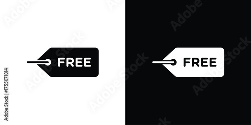 Free tag icon. filled flat sign concept and web design