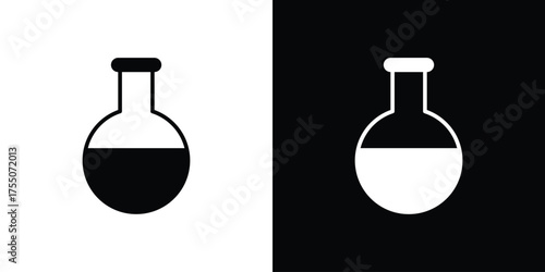 Flask icon. filled flat sign concept and web design