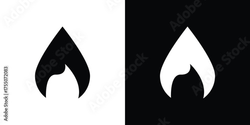 Fire icon. filled flat sign concept and web design