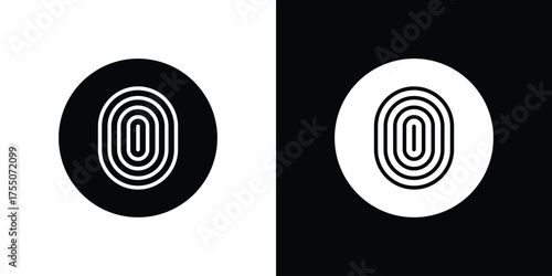 Fingerprint icon. filled flat sign concept and web design