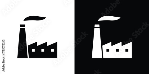 Factory icon. filled flat sign concept and web design