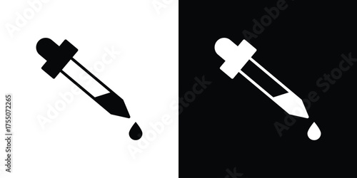 Eye dropper icon. filled flat sign concept and web design