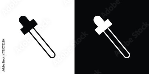 Eye dropper icon. filled flat sign concept and web design