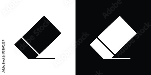 Eraser icon. filled flat sign concept and web design