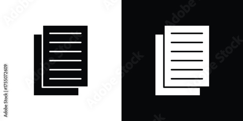 Duplicate icon. filled flat sign concept and web design
