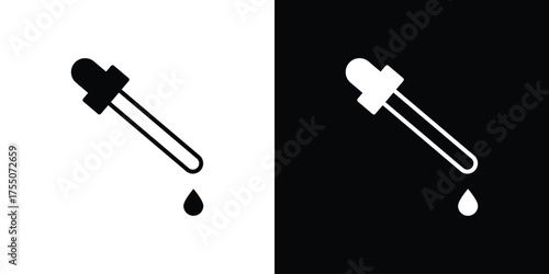 Dropper icon. filled flat sign concept and web design