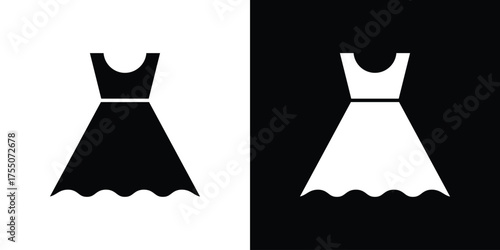 Dress icon. filled flat sign concept and web design