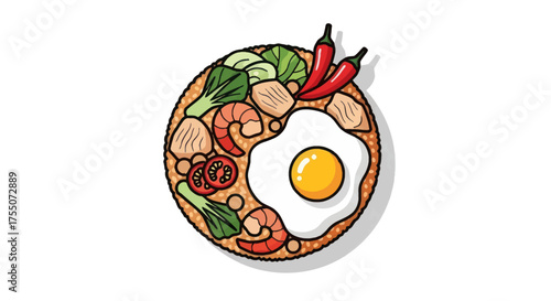 Stylized black hydraulic brake hose with silver fitting doodle icon.