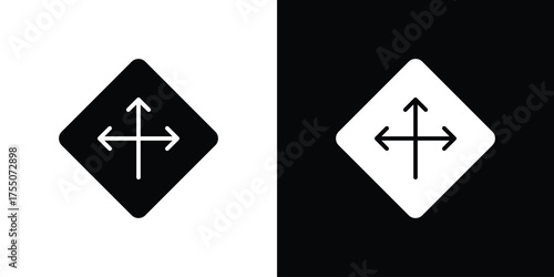 Directions icon. filled flat sign concept and web design