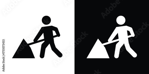 Construction icon. filled flat sign concept and web design