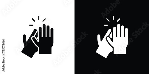 Clap icon. filled flat sign concept and web design