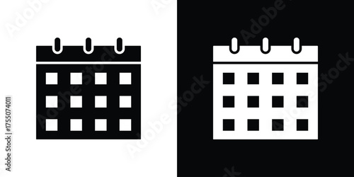 Calendar icon. filled flat sign concept and web design