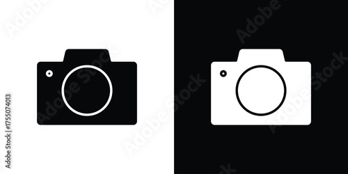 Camera icon. filled flat sign concept and web design