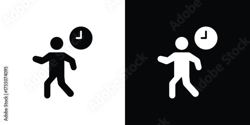 Busy icon. filled flat sign concept and web design