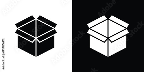 Box icon. filled flat sign concept and web design