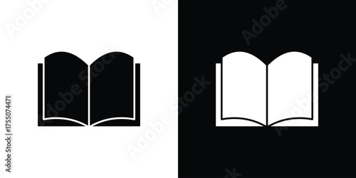 Book icon. filled flat sign concept and web design