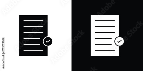 Accept document icon. filled flat sign concept and web design