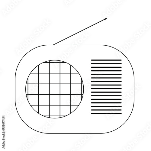 vector illustration of a radio
