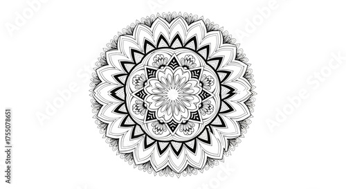 Hand drawn mandala, a symbol of meditation
