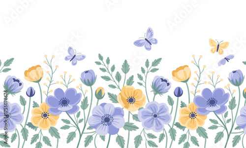 Wallpaper Mural Elegant Pastel Botanical Surface Pattern Design Vector illustration, Elegant Pastel Botanical Surface Pattern Design Vector illustration. Torontodigital.ca