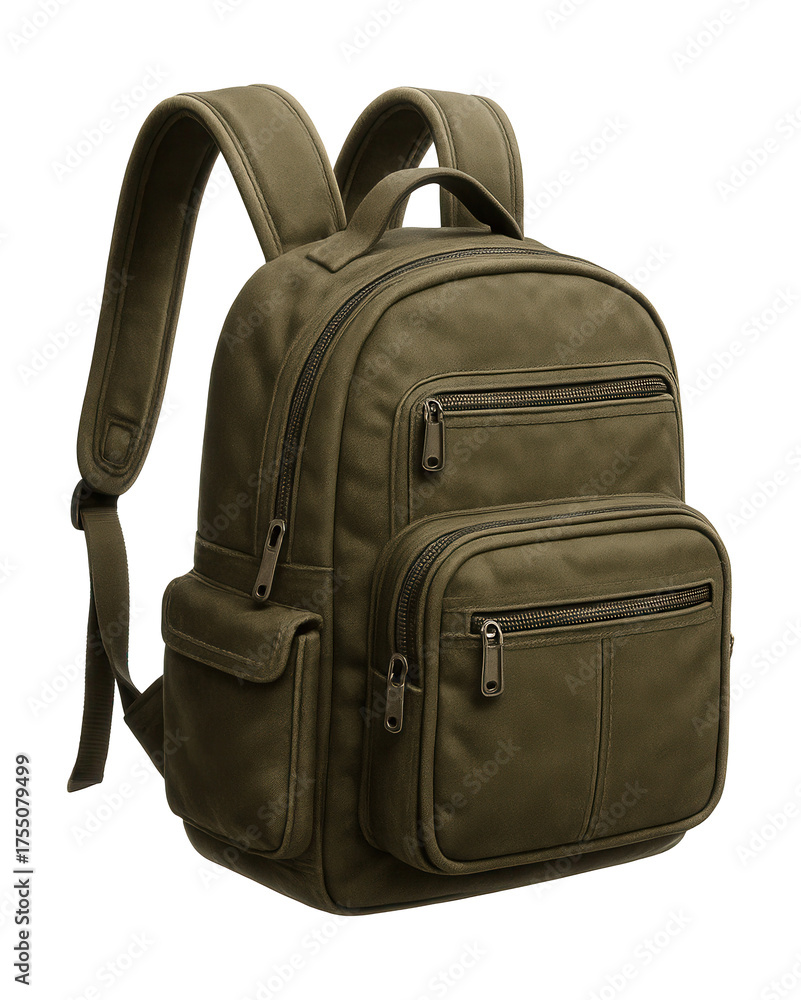 Naklejka premium Compact canvas tool backpack with padded straps for DIY enthusiasts.