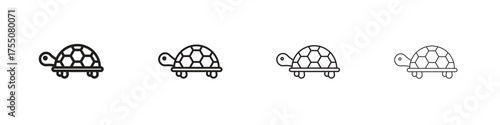 Tortoise icon, linear icon with editable stroke