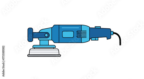Blue Electric Power Sander Tool for Woodworking and Polishing.