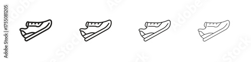 Shoes icon, linear icon with editable stroke