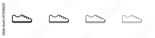Shoes icon, linear icon with editable stroke