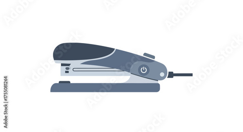 Modern Electric Stapler with Power Button and Cord.