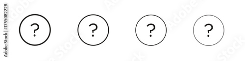 Question icon, linear icon with editable stroke