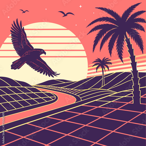 Retro Digital Landscape 1