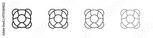 Life buoy icon, linear icon with editable stroke