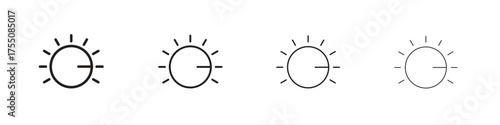 Knob icon, linear icon with editable stroke