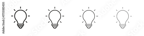 Idea icon, linear icon with editable stroke