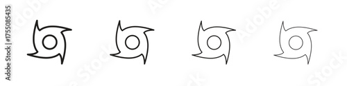 Hurricane icon, linear icon with editable stroke