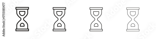 Hourglass icon, linear icon with editable stroke