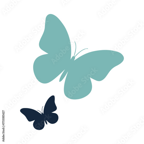 Wallpaper Mural Pastel Butterfly Pair in Flight Torontodigital.ca